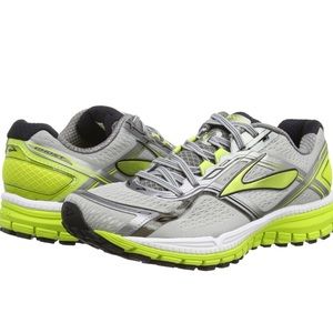 Men's Brooks Ghost 8 Metallic Charcoal / Lime Punch / Silver, 10